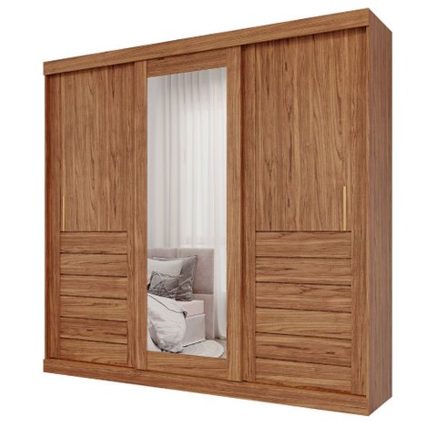 Guarda Roupa Maite 3 Portas Correr Espelhos Mdf