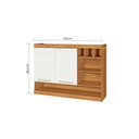 Ver imagem 6 de Cozinha Modulada Completa Burguesa Premium 4pçs (2 Armários 2 Balcões) C4p14 Freijó/branco -