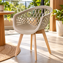 Ver imagem 2 de Cadeira Web Wood Design Sofisticado em Polipropileno para Escritório e Home Office