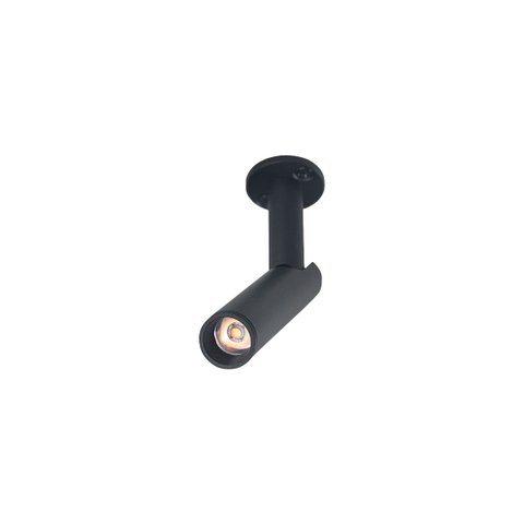 Spot Lapiz Direcionável Sobrepor Preto Led 2700k 2w Ip65 Externo Bivolt Moderno Minimalista