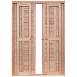 Porta de Madeira Balção de Correr 213x120cm com Batente 14cm EWK 462 Rondosul 