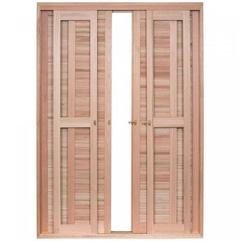 Porta de Madeira Balção de Correr 213x120cm com Batente 14cm Ewk 462 Rondosul