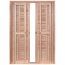 Porta de Madeira Balção de Correr 213x120cm com Batente 14cm EWK 462 Rondosul  - 1