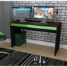 Mesa Escrivaninha Gamer B23 - Preto/Verde - 1