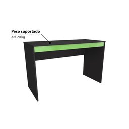Mesa Escrivaninha Gamer B23 - Preto/Verde - 3