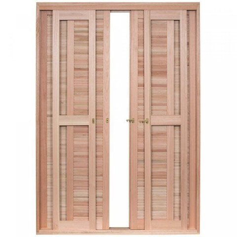 Porta de Madeira Balção de Correr 213x140cm com Batente 14cm Ewk 462 Rondosul