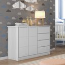 Ver imagem 1 de Cômoda Infantil Pérola com 4 Gavetas - Cinza