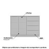 Cômoda Infantil Pérola com 4 Gavetas - Cinza - 2