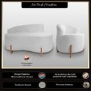 Ver imagem 2 de Kit Sofá Orgânico Feijão com Poltrona Pé de Madeira Bouclé Minimalista
