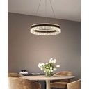 Ver imagem 3 de Pendente 1 Anel Preto Cristal Acrílico 50cm Led 45w 3000k Bivolt 14586-pl
