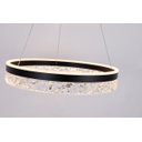 Ver imagem 4 de Pendente 1 Anel Preto Cristal Acrílico 50cm Led 45w 3000k Bivolt 14586-pl