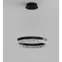 Ver imagem 2 de Pendente 1 Anel Preto Cristal Acrílico 50cm Led 45w 3000k Bivolt 14586-pl