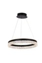 Ver imagem 1 de Pendente 1 Anel Preto Cristal Acrílico 50cm Led 45w 3000k Bivolt 14586-pl