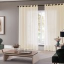 Ver imagem 1 de Cortina para Sala Quarto Roma 300x220 Admirare Cor Creme