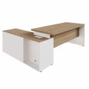 Ver imagem 5 de Mesa Dinâmica 1,50m C/ Armário e Cx de Tomadas Pés Painel F5
