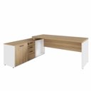 Ver imagem 3 de Mesa Dinâmica 1,50m C/ Armário e Cx de Tomadas Pés Painel F5