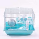 Ver imagem 1 de Gaiola para Hamster Desmontavel com 2 Andares Jaula para Ratos e Roedores com Brinquedos Completa:az
