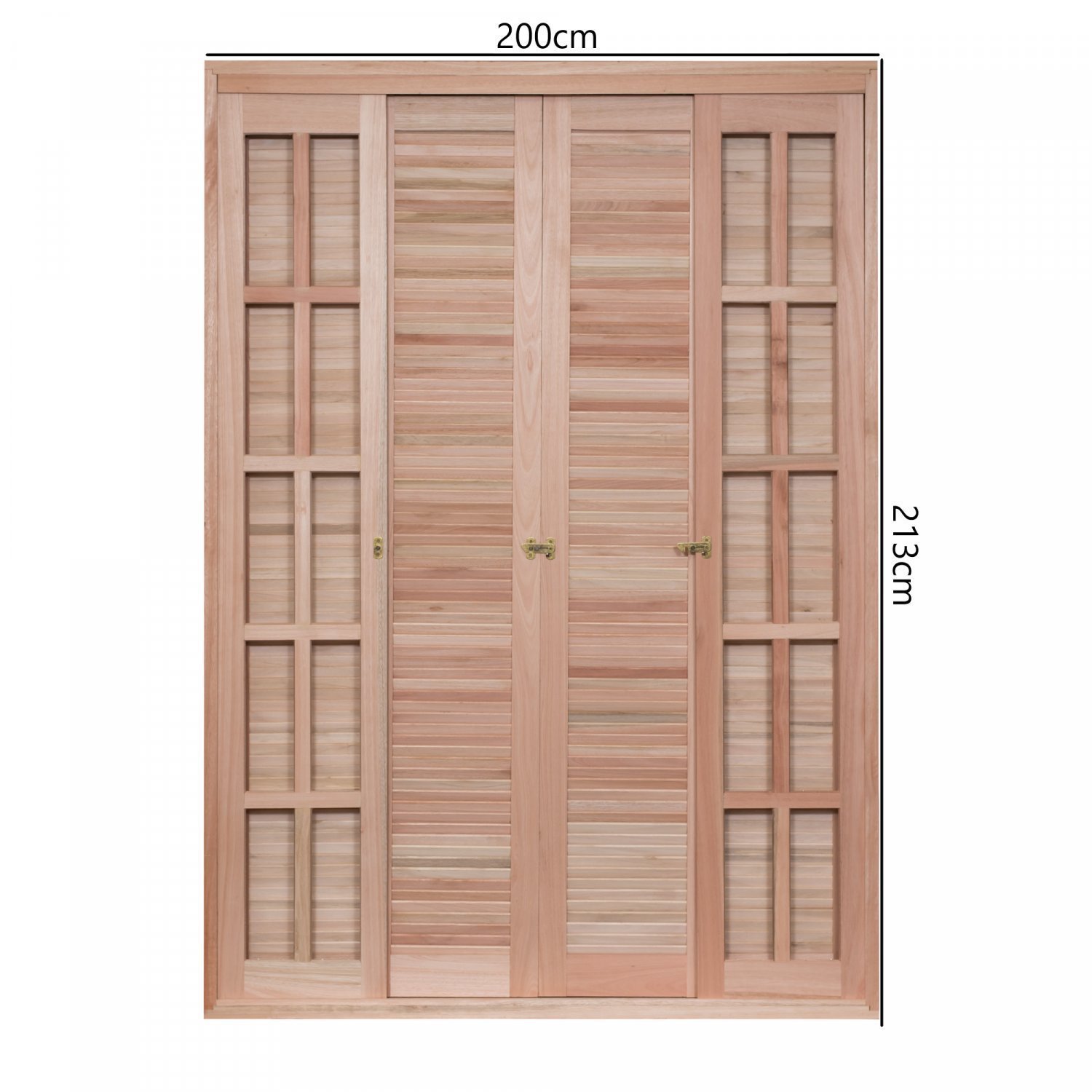 Porta de Madeira Balção de Correr 213x200cm com Batente 14cm EWK 472 Rondosul  - 2