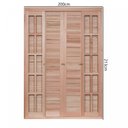 Ver imagem 2 de Porta de Madeira Balção de Correr 213x200cm com Batente 14cm Ewk 472 Rondosul