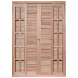 Porta de Madeira Balção de Correr 213x200cm com Batente 14cm Ewk 472 Rondosul