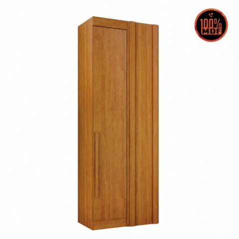 Módulo Canto Reto Áurea 1 Porta de Bater MDF Laqueado Cinamomo