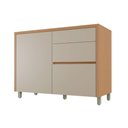 Ver imagem 1 de Balcão de Cozinha C/ Tampo Condessa C/ 1 Porta e 3 Gavetas 120cm Carvalho/greice - Nesher