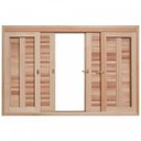 Ver imagem 2 de Janela de Madeira Veneziana de Correr 100x150cm com Caixilho 14cm Ewk 362 Rondosul