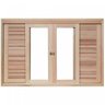 Janela de Madeira Veneziana de Correr 100x150cm Com Caixilho 14cm  EWK 362 Rondosul  - 3