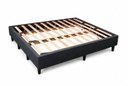Ver imagem 1 de Cama Box King Size 193 x 203 cm, 100% Madeira, Tecido Blindado com Veludo Cinza Escuro
