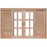 Janela de Madeira Veneziana de Correr 120x150cm Com Caixilho 14cm  EWK 372 Rondosul  - 2