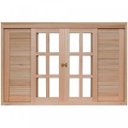 Ver imagem 2 de Janela de Madeira Veneziana de Correr 120x150cm com Caixilho 14cm Ewk 372 Rondosul