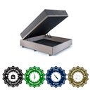 Ver mais imagens de Base Box Baú Casal 138x188 Suede com Colchão Relax Fresh Molas Ensacadas