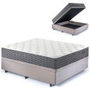 Ver imagem 1 de Base Box Baú Casal 138x188 Suede com Colchão Relax Fresh Molas Ensacadas