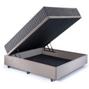 Ver imagem 3 de Base Box Baú Casal 138x188 Suede com Colchão Relax Fresh Molas Ensacadas