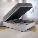 Ver imagem 5 de Base Box Baú Casal 138x188 Suede com Colchão Relax Fresh Molas Ensacadas