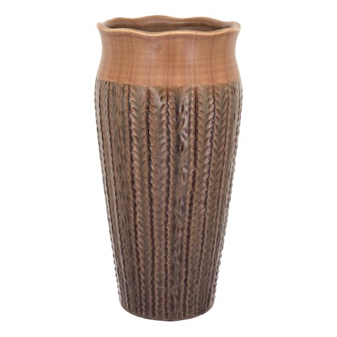 Vaso Decorativo Enfeite Casa Cerâmica 33x16x16cm Marrom