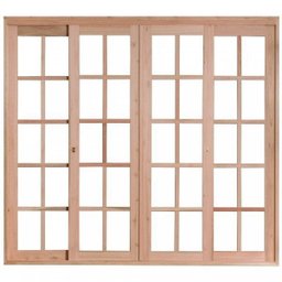 Porta de Madeira Balção de Correr 213x240cm com Batente 9,4cm Ewk 494 Rondosul - 1