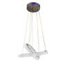 Lustre Cristal 2 Aneis 3 Cores de Luz em 1 - 3