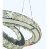 Lustre Cristal 2 Aneis 3 Cores de Luz em 1 - 5