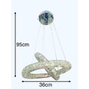 Ver imagem 4 de Lustre Cristal 2 Aneis 3 Cores de Luz em 1
