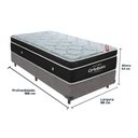 Ver imagem 5 de Cama + Box Colchão Molas Ensacadas Solteiro Ortobom Elegant Pillow Cinza