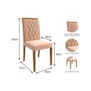 Ver imagem 3 de Kit 6 Cadeiras Sala Jantar Juliana 6 Un Madeirado/ Linho Bege - Cimol