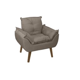 Kit 2 Poltronas Decorativas Opala Suede Capuccino Smf Decor - 2