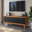 Ver imagem 1 de Rack Kappesberg 3 Portas Branco/preto Fosco 136cm