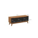 Ver imagem 4 de Rack Kappesberg 3 Portas Branco/preto Fosco 136cm