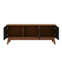 Ver mais imagens de Rack Kappesberg 3 Portas Branco/preto Fosco 136cm