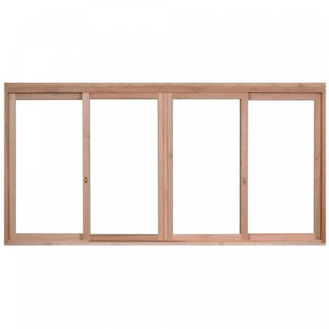 Janela de Madeira de Correr 100x150cm com Caixilho 9,4cm Ewk 384 Rondosul