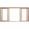 Janela de Madeira de Correr 100x200cm Com Caixilho 9,4cm  EWK 384 Rondosul  - 2