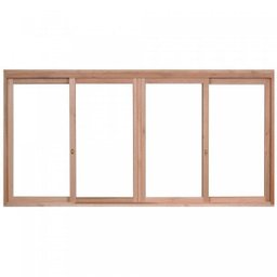 Janela de Madeira de Correr 100x200cm Com Caixilho 9,4cm  EWK 384 Rondosul  - 1