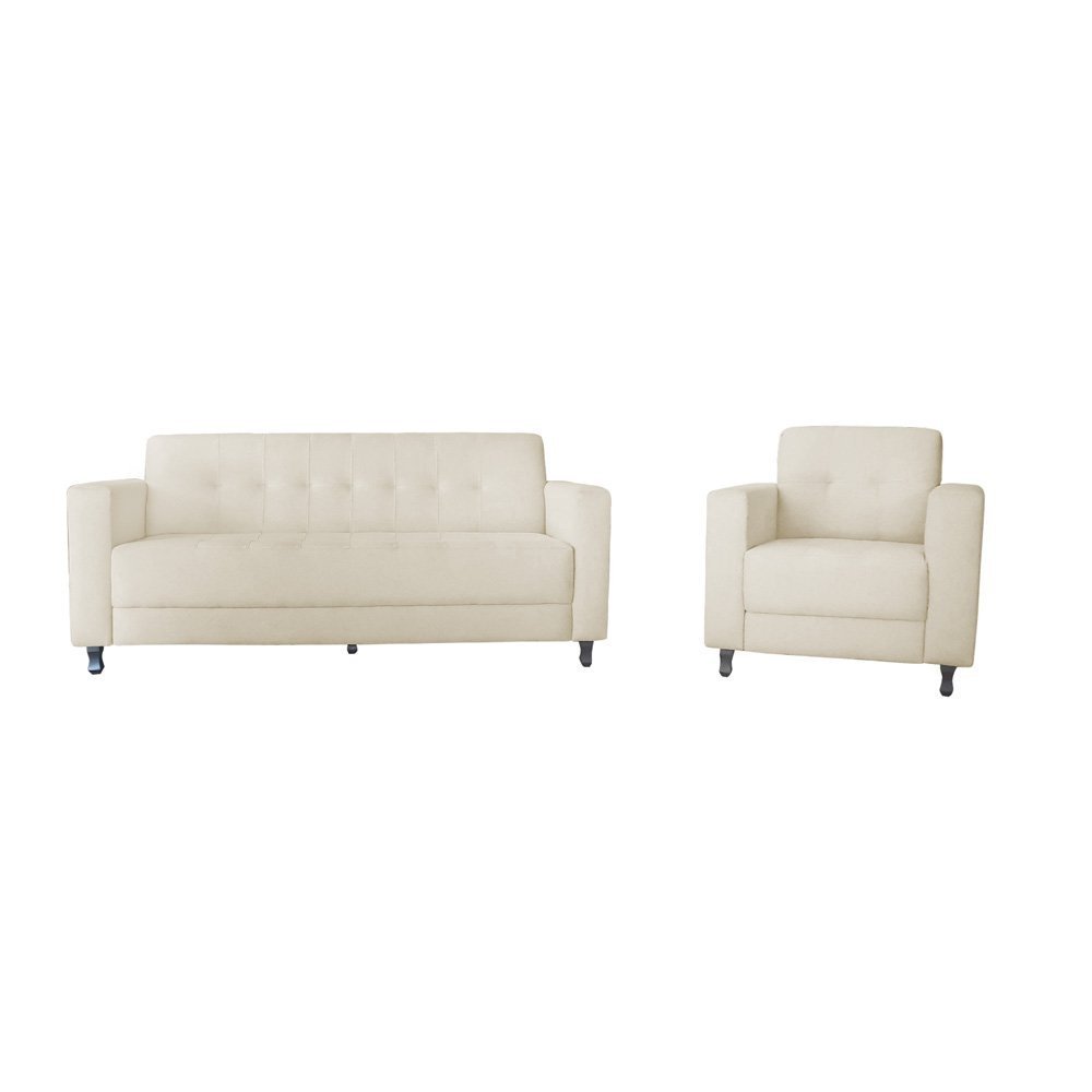 Kit Sofa + Poltrona Elegance Suede Bege - AM Interiores